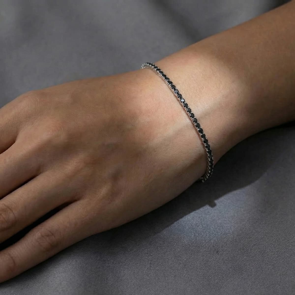 Black Tennis Bracelet