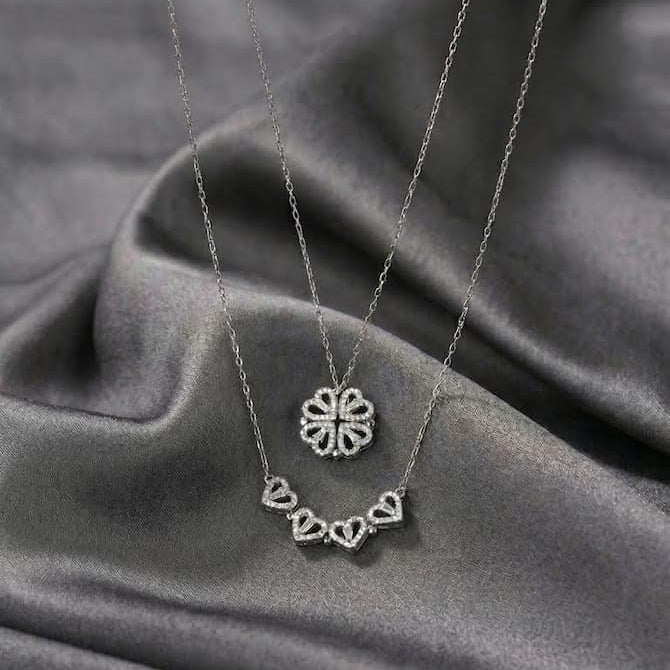 Multi Wearing Heart Necklace