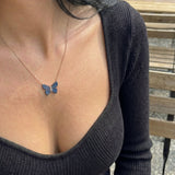 Blue Butterfly Necklace
