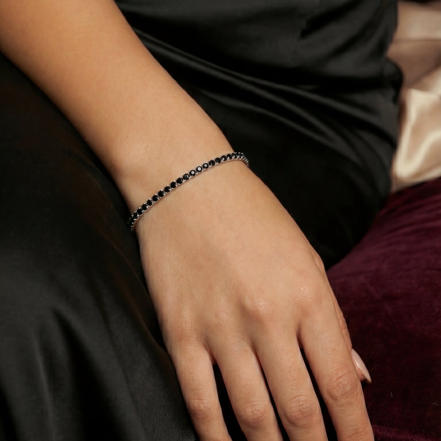 Black Tennis Bracelet