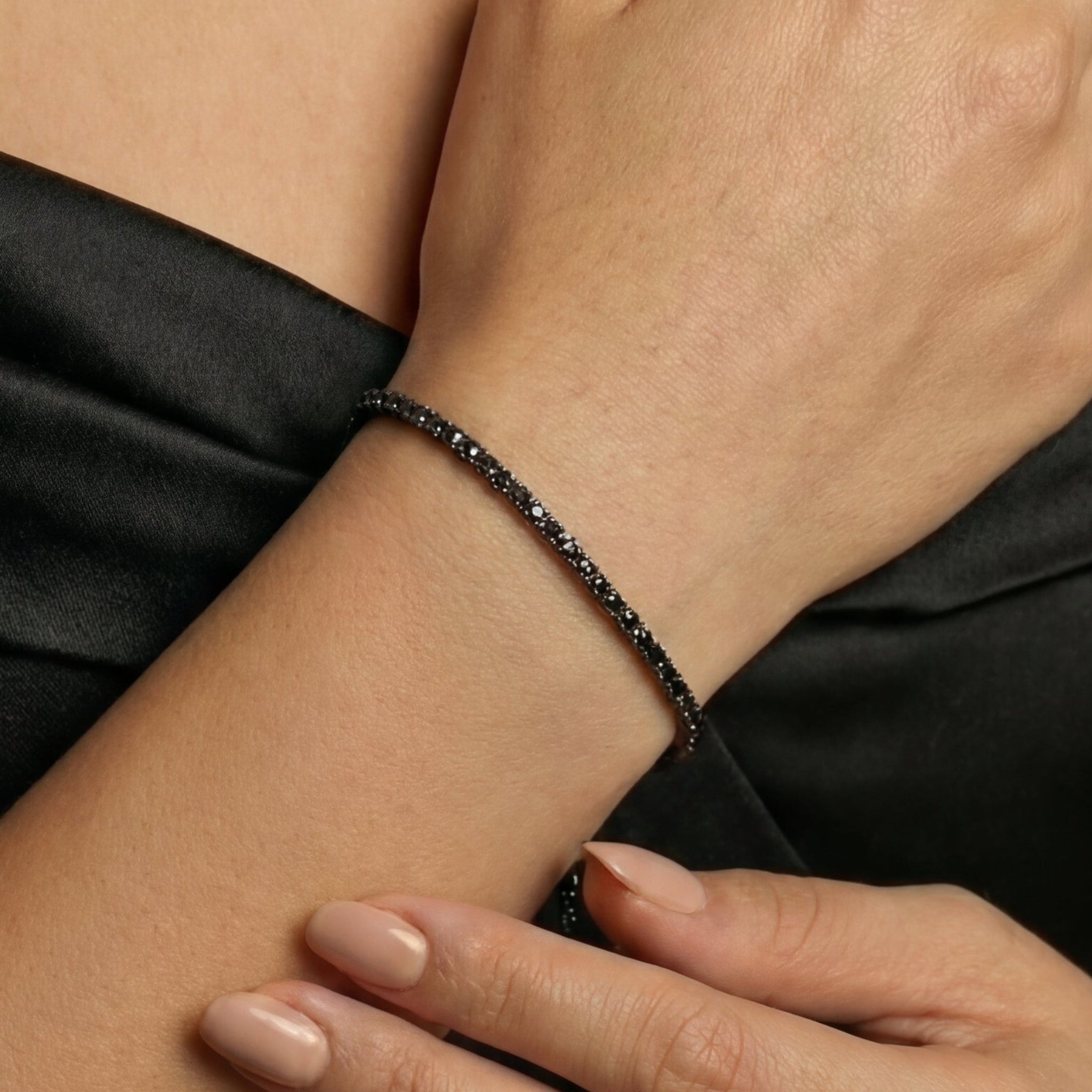 Black Tennis Bracelet