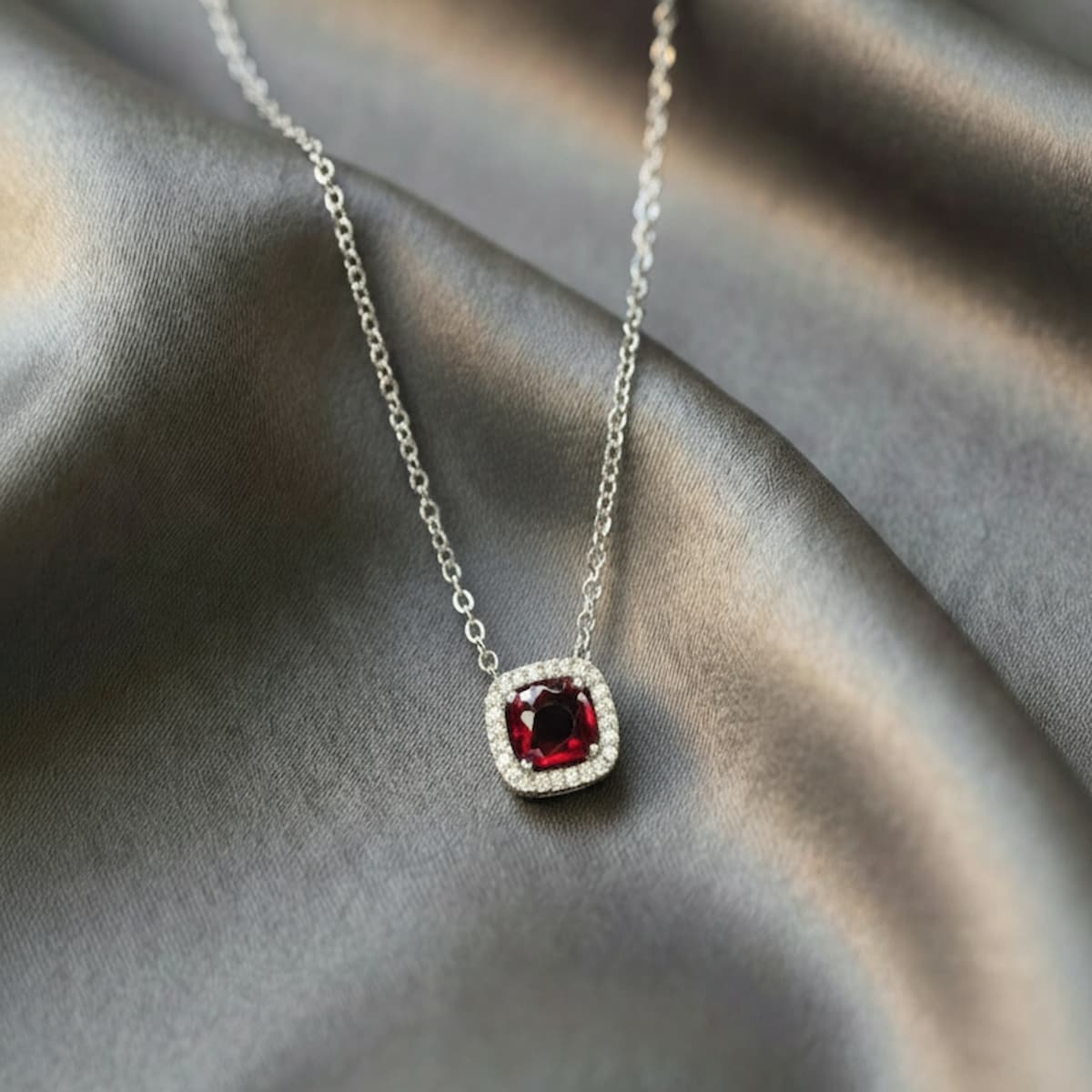 Ruby Pendant Necklace