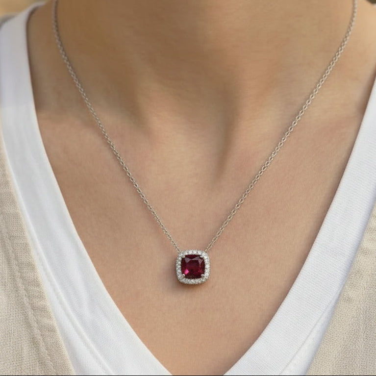 Ruby Pendant Necklace
