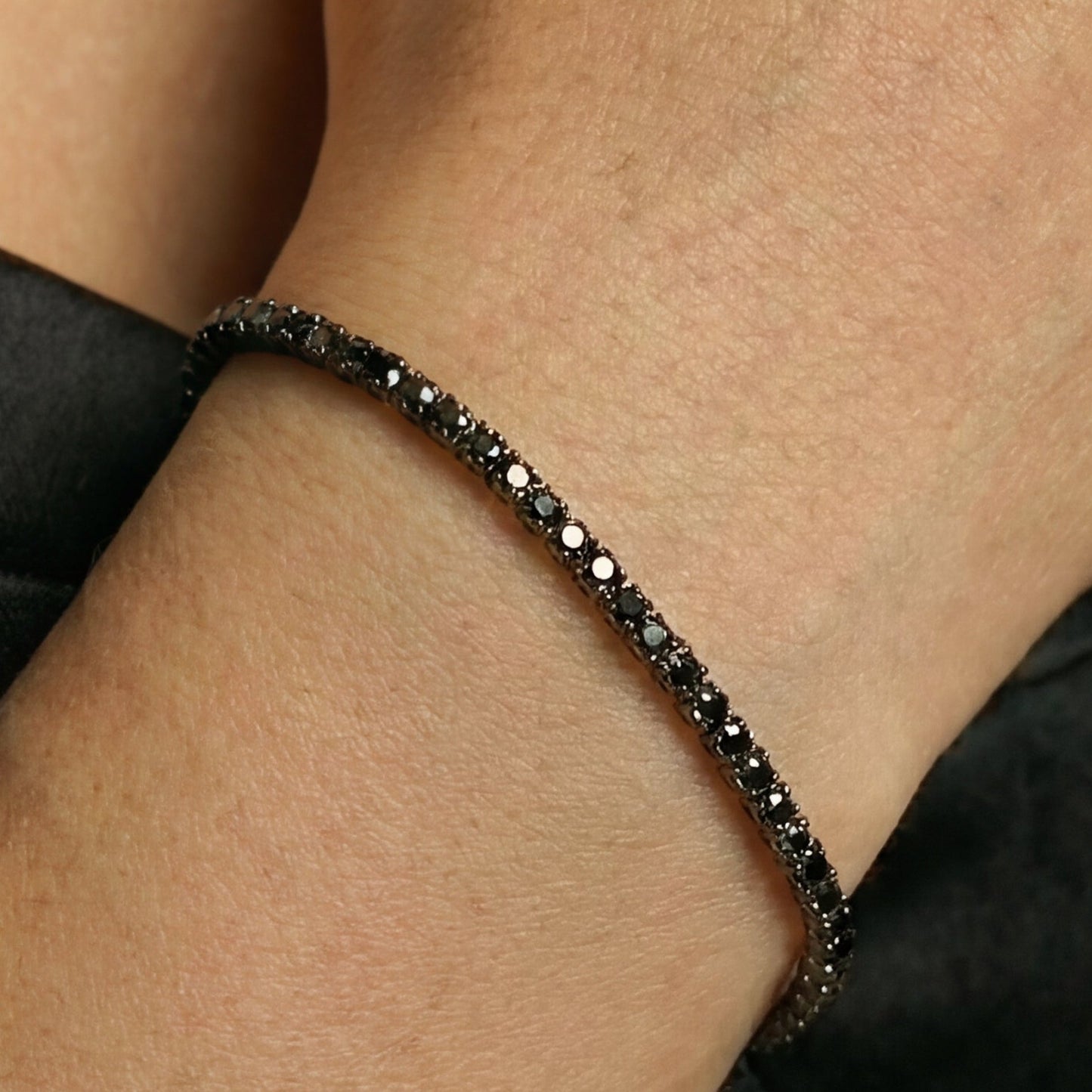 Black Tennis Bracelet