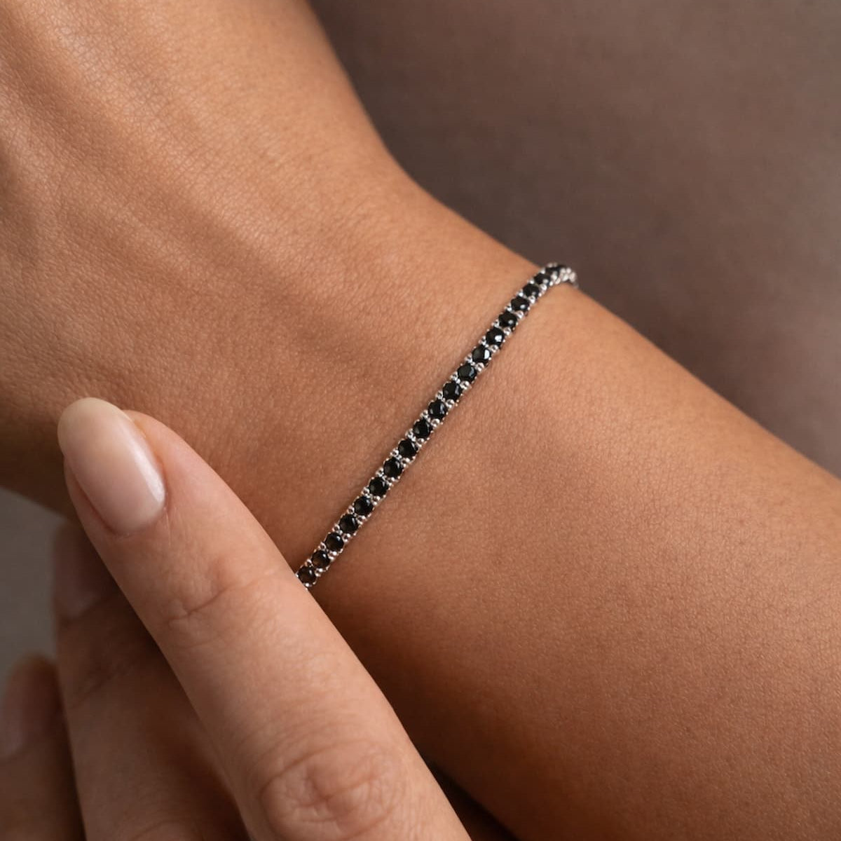 Black Tennis Bracelet